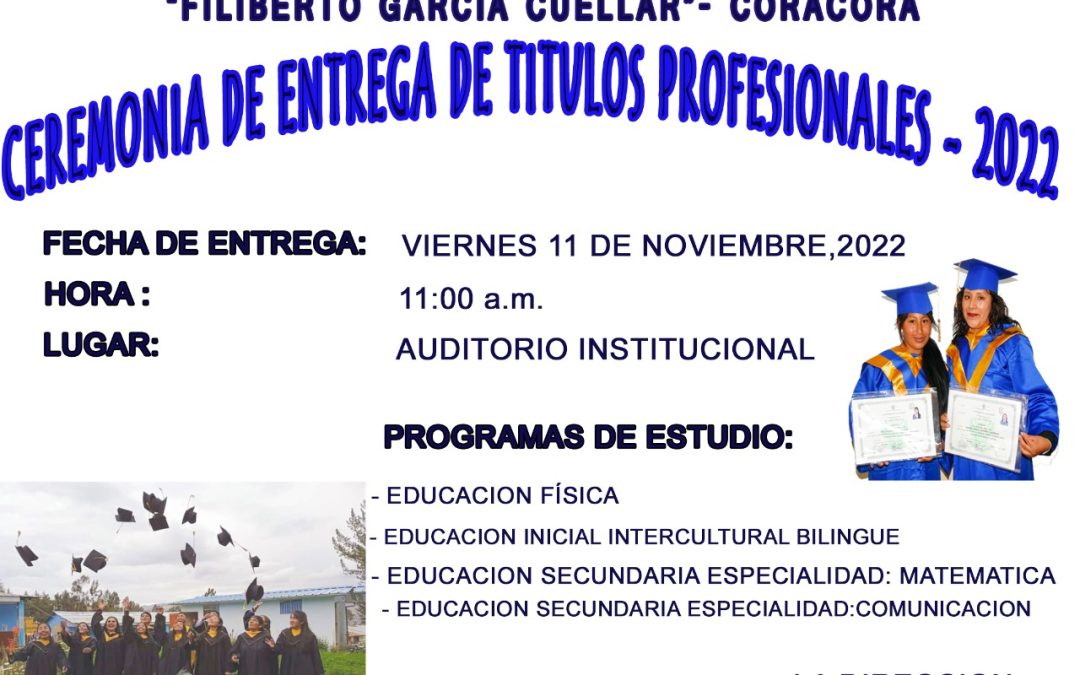 Entrega de títulos profesionales